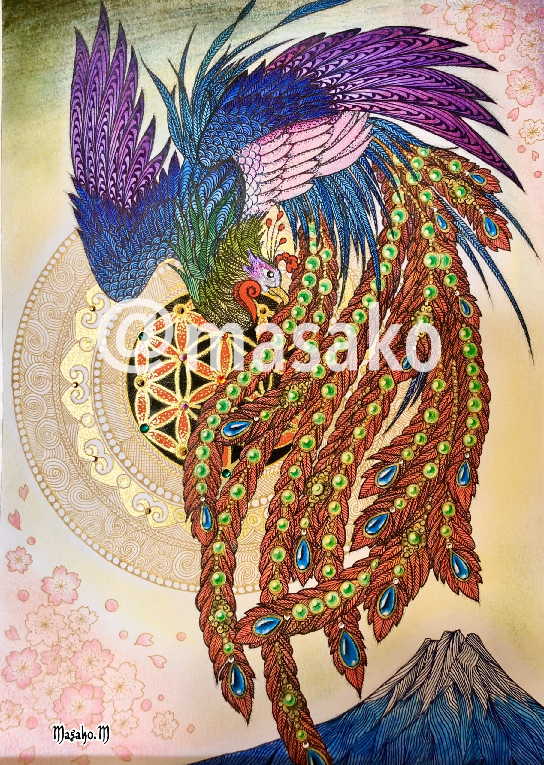 鳥の描き方 簡単なイラスト 天使の羽 孔雀 鳳凰 フクロウ 鶴の家紋まで 脳トレになる曼荼羅アートセラピー